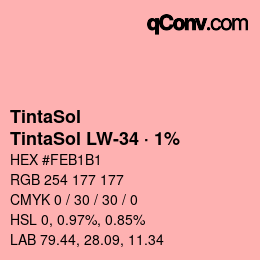 Farbcode: TintaSol - TintaSol LW-34 · 1% | qconv.com