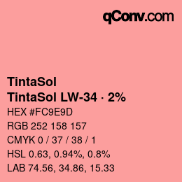 Code couleur: TintaSol - TintaSol LW-34 · 2% | qconv.com