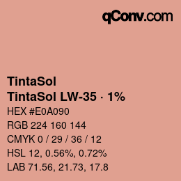 Farbcode: TintaSol - TintaSol LW-35 · 1% | qconv.com