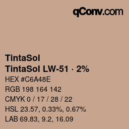 Code couleur: TintaSol - TintaSol LW-51 · 2% | qconv.com