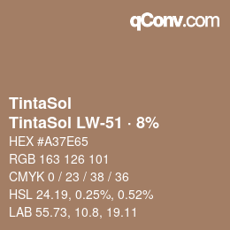 Code couleur: TintaSol - TintaSol LW-51 · 8% | qconv.com