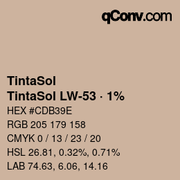 Code couleur: TintaSol - TintaSol LW-53 · 1% | qconv.com