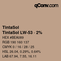 Code couleur: TintaSol - TintaSol LW-53 · 2% | qconv.com