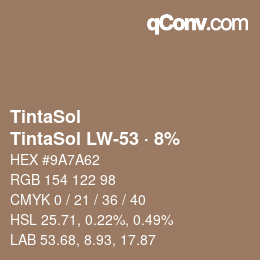 Code couleur: TintaSol - TintaSol LW-53 · 8% | qconv.com