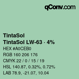 Color code: TintaSol - TintaSol LW-63 · 4% | qconv.com