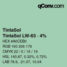 Farbcode: TintaSol - TintaSol LW-63 · 4% | qconv.com