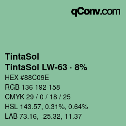 Farbcode: TintaSol - TintaSol LW-63 · 8% | qconv.com