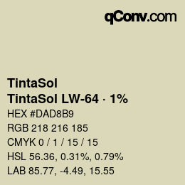 Farbcode: TintaSol - TintaSol LW-64 · 1% | qconv.com