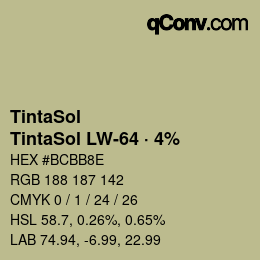 Code couleur: TintaSol - TintaSol LW-64 · 4% | qconv.com