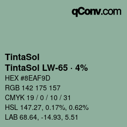 Farbcode: TintaSol - TintaSol LW-65 · 4% | qconv.com