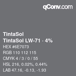 Farbcode: TintaSol - TintaSol LW-71 · 4% | qconv.com