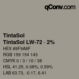 カラーコード: TintaSol - TintaSol LW-72 · 2% | qconv.com