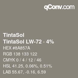 Farbcode: TintaSol - TintaSol LW-72 · 4% | qconv.com