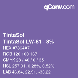 Farbcode: TintaSol - TintaSol LW-81 · 8% | qconv.com
