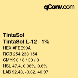 Code couleur: TintaSol - TintaSol L-12 · 1% | qconv.com