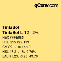 Código de color: TintaSol - TintaSol L-12 · 2% | qconv.com