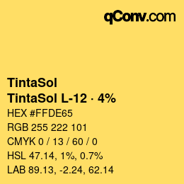 Farbcode: TintaSol - TintaSol L-12 · 4% | qconv.com