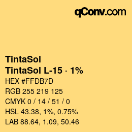 Código de color: TintaSol - TintaSol L-15 · 1% | qconv.com