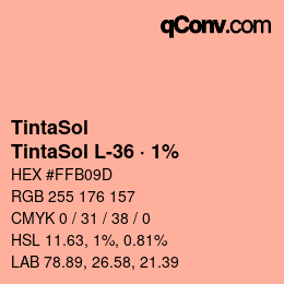 カラーコード: TintaSol - TintaSol L-36 · 1% | qconv.com