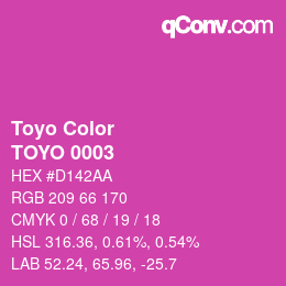 Color code: Toyo Color - TOYO 0003 | qconv.com
