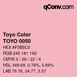 カラーコード: Toyo Color - TOYO 0050 | qconv.com