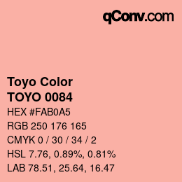 カラーコード: Toyo Color - TOYO 0084 | qconv.com