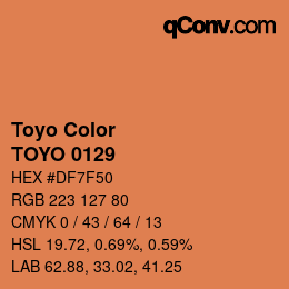 カラーコード: Toyo Color - TOYO 0129 | qconv.com