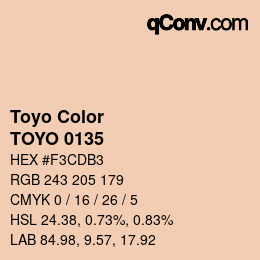 カラーコード: Toyo Color - TOYO 0135 | qconv.com