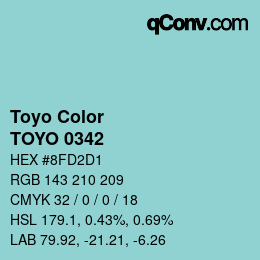 カラーコード: Toyo Color - TOYO 0342 | qconv.com