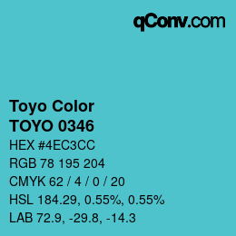 カラーコード: Toyo Color - TOYO 0346 | qconv.com
