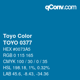カラーコード: Toyo Color - TOYO 0377 | qconv.com