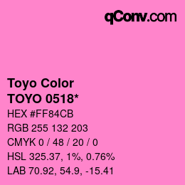 カラーコード: Toyo Color - TOYO 0518* | qconv.com