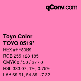 Farbcode: Toyo Color - TOYO 0519* | qconv.com