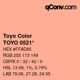 Code couleur: Toyo Color - TOYO 0521* | qconv.com