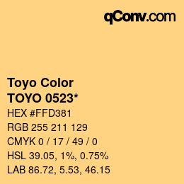 Código de color: Toyo Color - TOYO 0523* | qconv.com