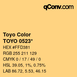 カラーコード: Toyo Color - TOYO 0523* | qconv.com