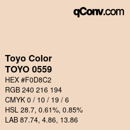 Color code: Toyo Color - TOYO 0559 | qconv.com