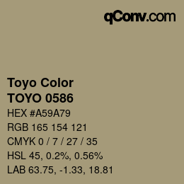 Color code: Toyo Color - TOYO 0586 | qconv.com