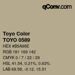 Color code: Toyo Color - TOYO 0589 | qconv.com