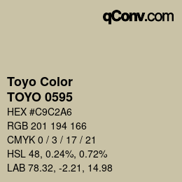 Color code: Toyo Color - TOYO 0595 | qconv.com