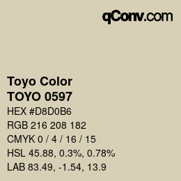 Color code: Toyo Color - TOYO 0597 | qconv.com