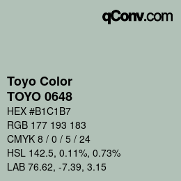 カラーコード: Toyo Color - TOYO 0648 | qconv.com
