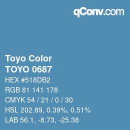 カラーコード: Toyo Color - TOYO 0687 | qconv.com