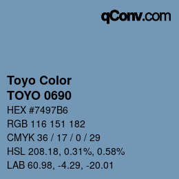カラーコード: Toyo Color - TOYO 0690 | qconv.com