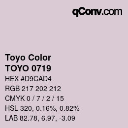 カラーコード: Toyo Color - TOYO 0719 | qconv.com