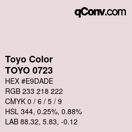 カラーコード: Toyo Color - TOYO 0723 | qconv.com