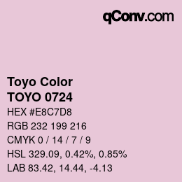 Color code: Toyo Color - TOYO 0724 | qconv.com