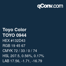 Color code: Toyo Color - TOYO 0944 | qconv.com