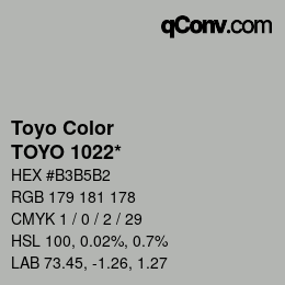 カラーコード: Toyo Color - TOYO 1022* | qconv.com