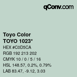 カラーコード: Toyo Color - TOYO 1023* | qconv.com